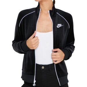 Women's NIKE Black Velour Full Zip Jacket sz XXL